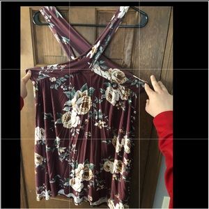 floral cross cross dress